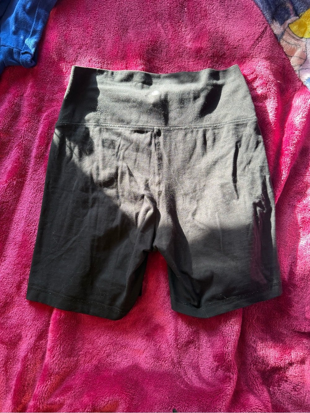 High-Rise Black Women’s Bike Shorts with Wide Waistband